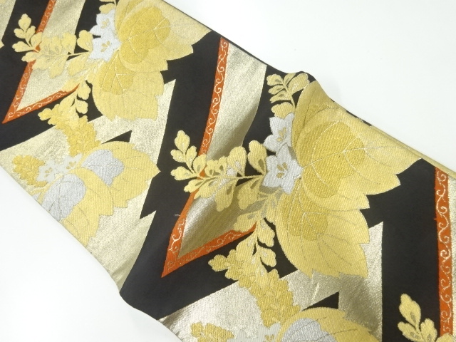 アンティーク　桐模様織出し袋帯（材料）